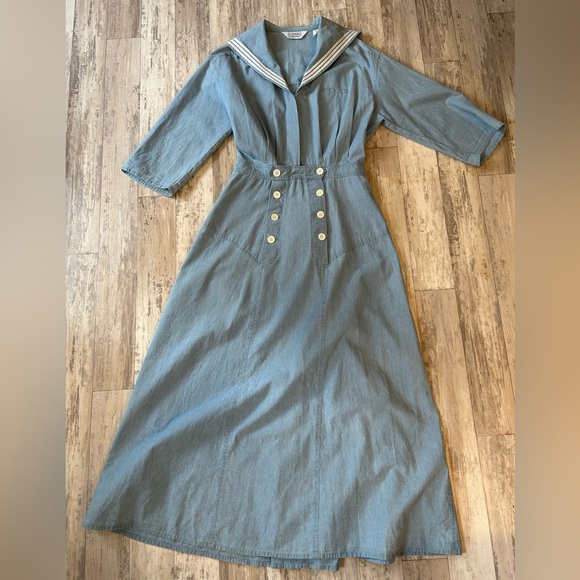 J. Peterman Dresses & Skirts - J. Peterman Rare Vintage Chambray Sailor Dress